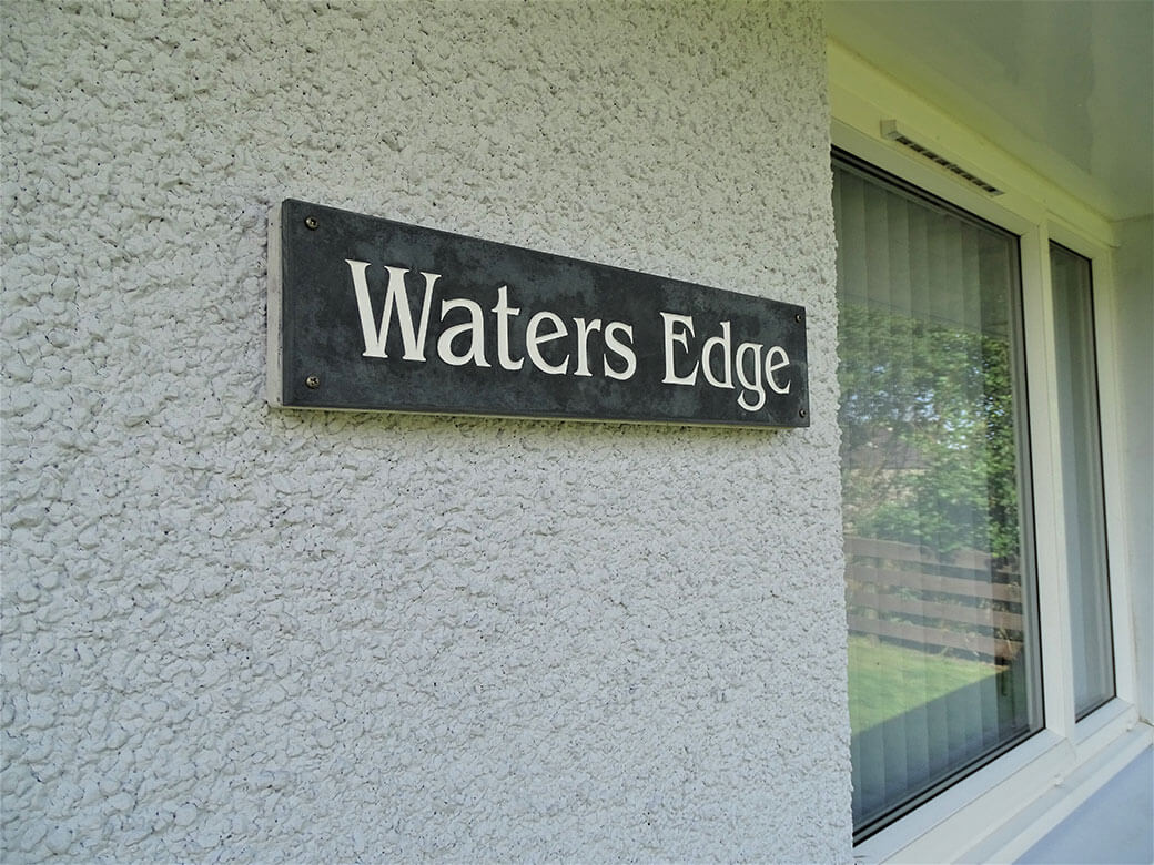 Waters Edge house sign